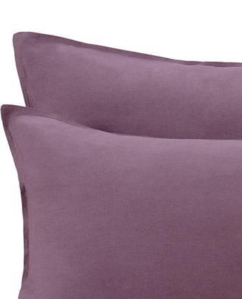 Bellvis Pillowcase Linen aubergine, 100% linen