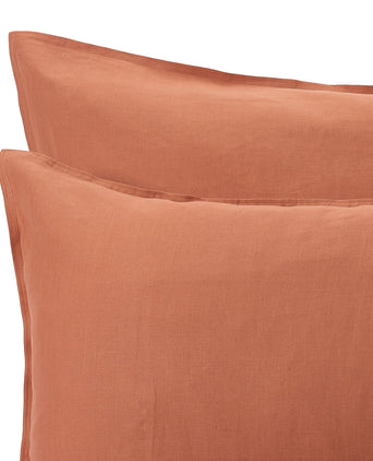 Bellvis Pillowcase terracotta, 100% linen