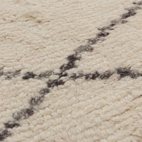 Beni Rug natural white & charcoal melange, 100% wool | Find the perfect wool rugs