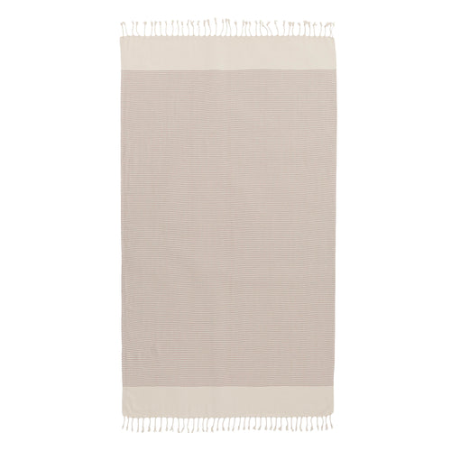 Hammam Towel Bolu Dusty Rose & Natural white, 50% Bamboo & 50% Cotton | URBANARA Beach Towels