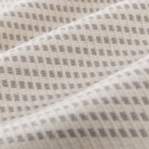 Bolu Hammam Towel light grey & natural white, 50% bamboo & 50% cotton | URBANARA hammam towels