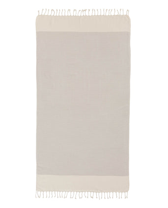 Bolu Hammam Towel light grey & natural white, 50% bamboo & 50% cotton