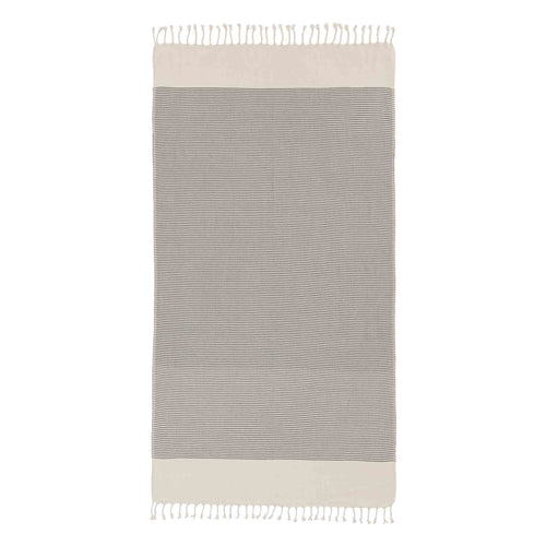 Bolu Hammam Towel in black & natural white | Home & Living inspiration | URBANARA