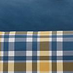 Cabril duvet cover in dark blue & mustard & white, 100% cotton |Find the perfect cotton bedding