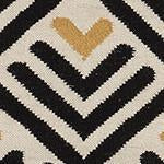Caen runner, black & bright mustard & natural white, 90% wool & 10% cotton |High quality homewares