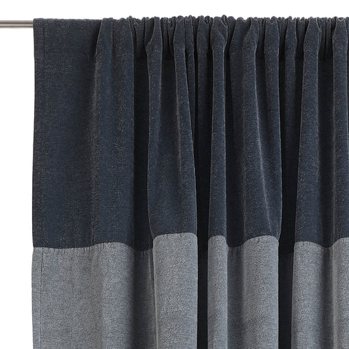 Calcada curtain teal & white, 60% cotton & 40% acrylic | URBANARA curtains