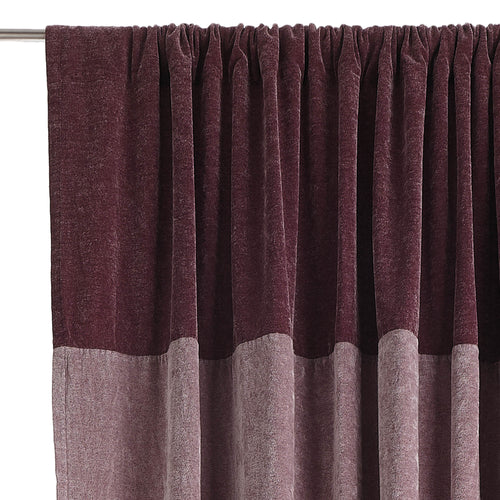 Calcada curtain bordeaux red & white, 60% cotton & 40% acrylic | URBANARA curtains