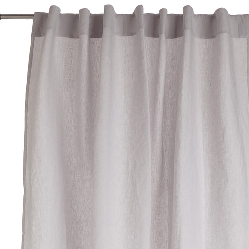 Cataya Linen Curtain light grey & charcoal, 100% linen | URBANARA curtains