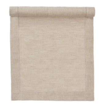 Cavaillon Table Runner gold & natural, 87% linen & 13% lurex