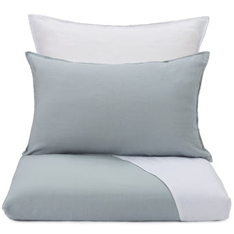 Cercosa Bed Linen green grey & white, 100% linen