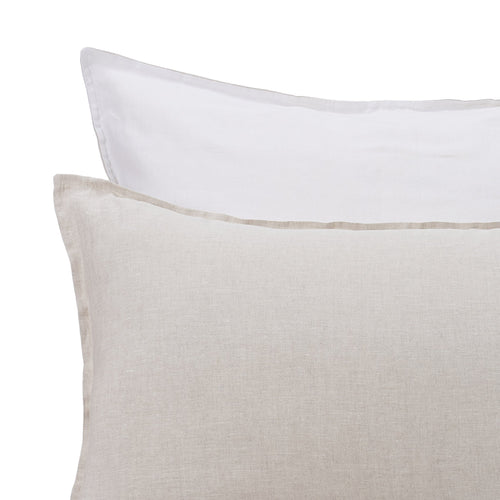 Cercosa Bed Linen natural & white, 100% linen | URBANARA linen bedding