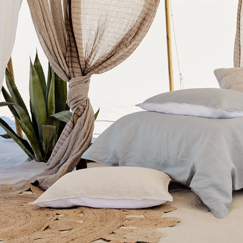 Cercosa Bed Linen in natural & white | Home & Living inspiration | URBANARA