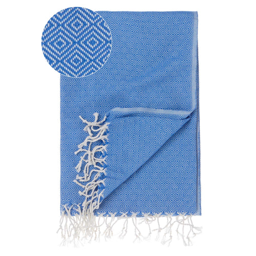 Cesme Hammam Towel blue & white, 100% cotton