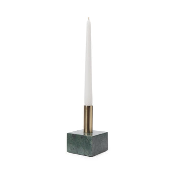 Chambal candle holder, green, 100% marble