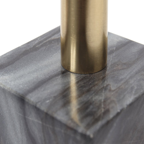 Chambal candle holder, black, 100% marble | URBANARA candles & scents