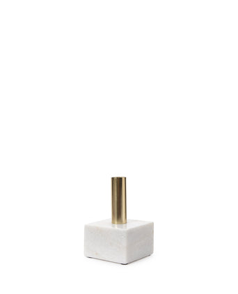 Chambal candle holder, white, 100% marble