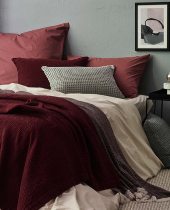 Perpignan duvet cover, raspberry rose, 100% combed cotton
