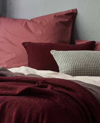 Ruivo bedspread, bordeaux red, 100% cotton