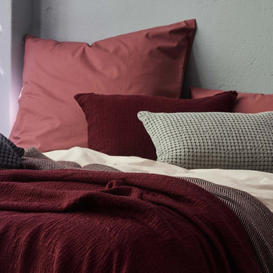 Ruivo bedspread, bordeaux red, 100% cotton
