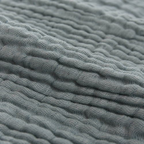 Coco Kids Blanket green grey & light green grey, 100% organic cotton | URBANARA cotton blankets