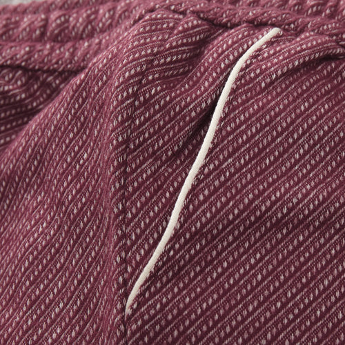 Coja pyjama, bordeaux red & natural white, 100% cotton | URBANARA nightwear
