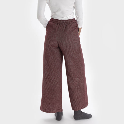 Coja pyjama, bordeaux red & natural white, 100% cotton |High quality homewares