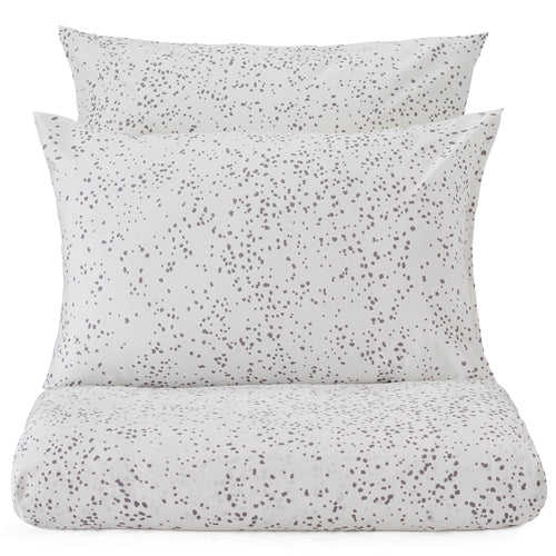 Connemara pillowcase, white & grey, 100% cotton