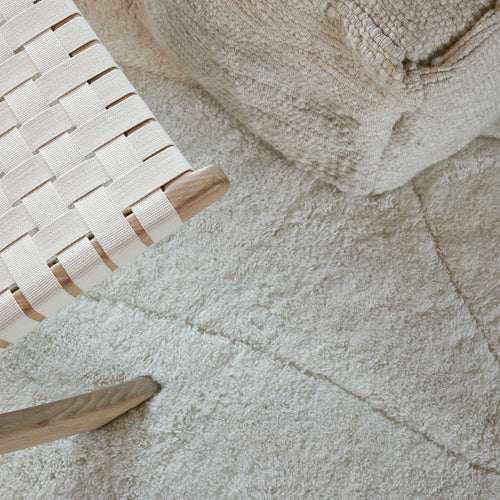Rug Senha Natural white, 100% Wool | URBANARA Runners