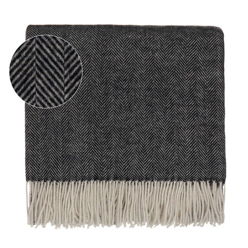 Corcovado Alpaca Blanket black & off-white, 50% alpaca wool & 50% merino wool