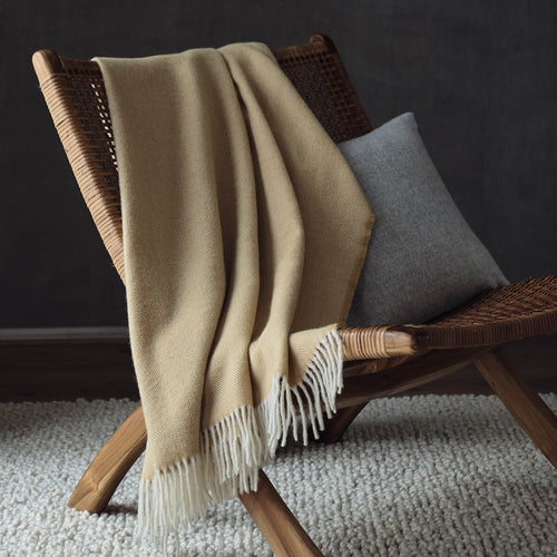 Corcovado Alpaca Blanket in mustard | Home & Living inspiration | URBANARA