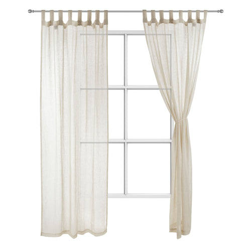 Cotopaxi Curtain Set natural white, 100% linen