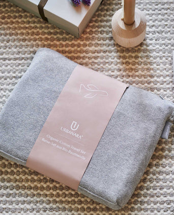 Coura Travel Set light grey melange, 100% organic cotton