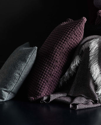 Veiros Sao Cushion bordeaux red, 100% cotton