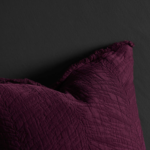 Ruivo bedspread, bordeaux red, 100% cotton |High quality homewares