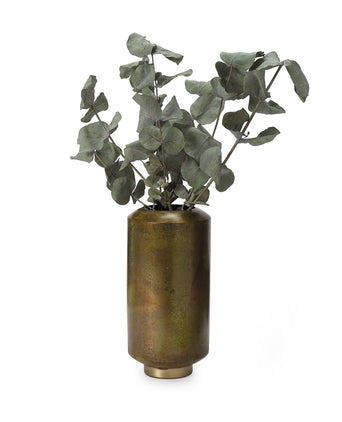Dapoli Vase brass & mustard, 100% metal
