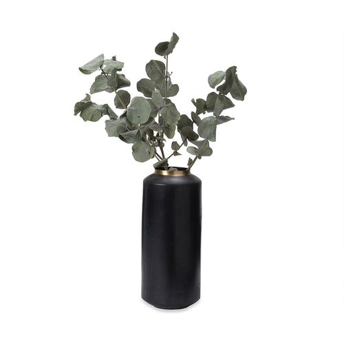 Dapoli Vase black & brass, 100% metal | URBANARA vases