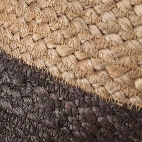 Dasai Basket natural & charcoal, 100% jute | URBANARA storage baskets