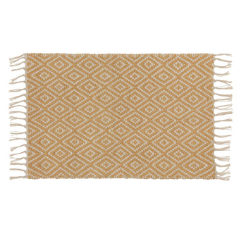 Dasheri Doormat mustard & cream, 100% jute