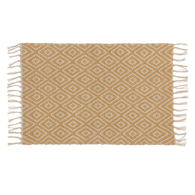 Dasheri Doormat mustard & cream, 100% jute