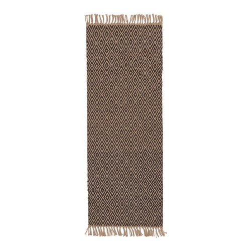 Dasheri Runner charcoal & natural, 100% jute | URBANARA runners