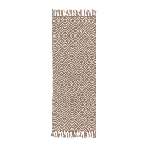 Dasheri Jute Runner natural & white, 50% jute & 50% cotton | URBANARA runners