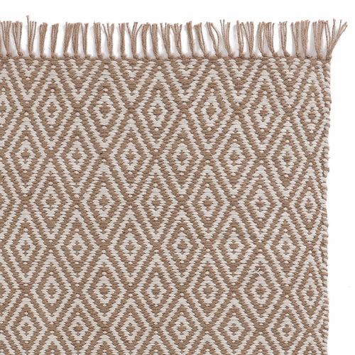 Dasheri Jute Rug natural & white, 50% jute & 50% cotton