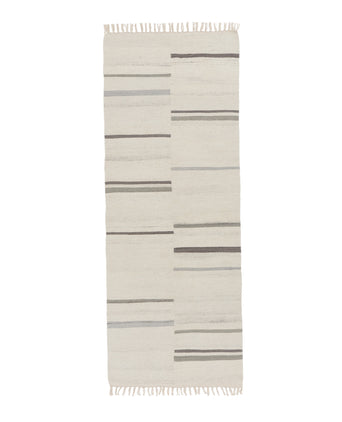 Dindori Runner ivory melange & grey, 100% wool