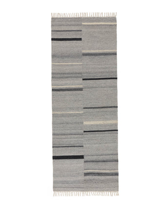 Dindori Runner grey melange & charcoal, 100% wool