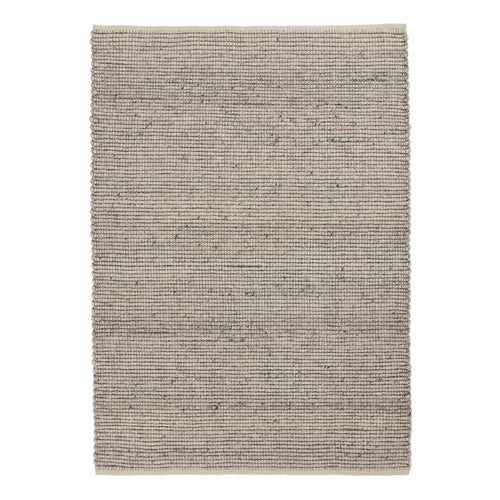 Domar Wool Rug [Ivory melange/Grey]