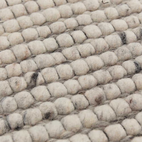 Domar Wool Rug [Ivory melange/Grey]