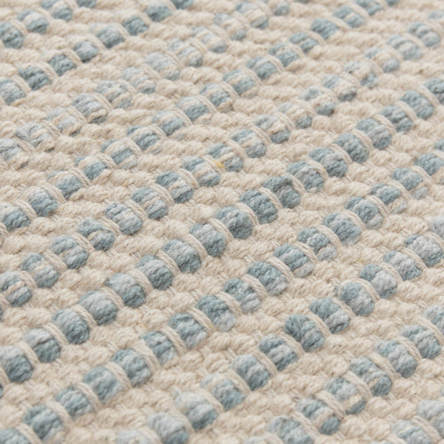 Rug Duburi Green grey & Natural white, 100% Cotton | URBANARA Runners