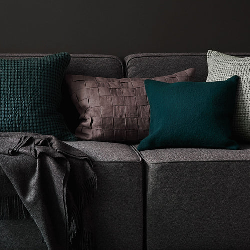 Akole Cushion dark grey, 100% linen | URBANARA cushion covers