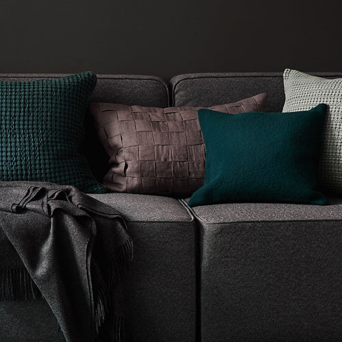 Akole Cushion dark grey, 100% linen | URBANARA cushion covers