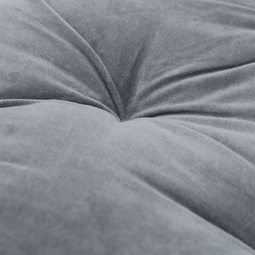Elani Cushion green grey & natural, 50% linen & 50% velvet | URBANARA outdoor accessories